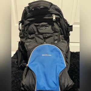 Obersee Bern Black and Blue Men's Diaper Bag/Backpack